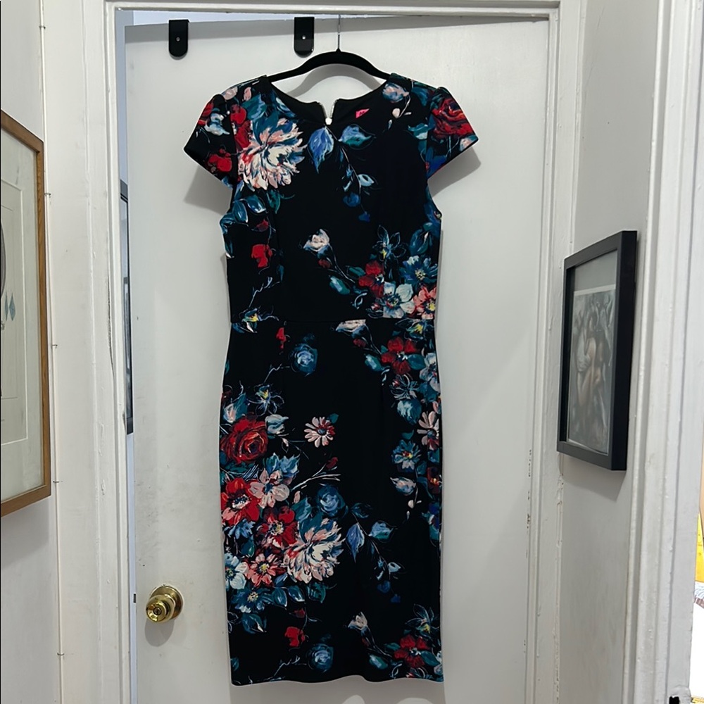 Floral Black Dress